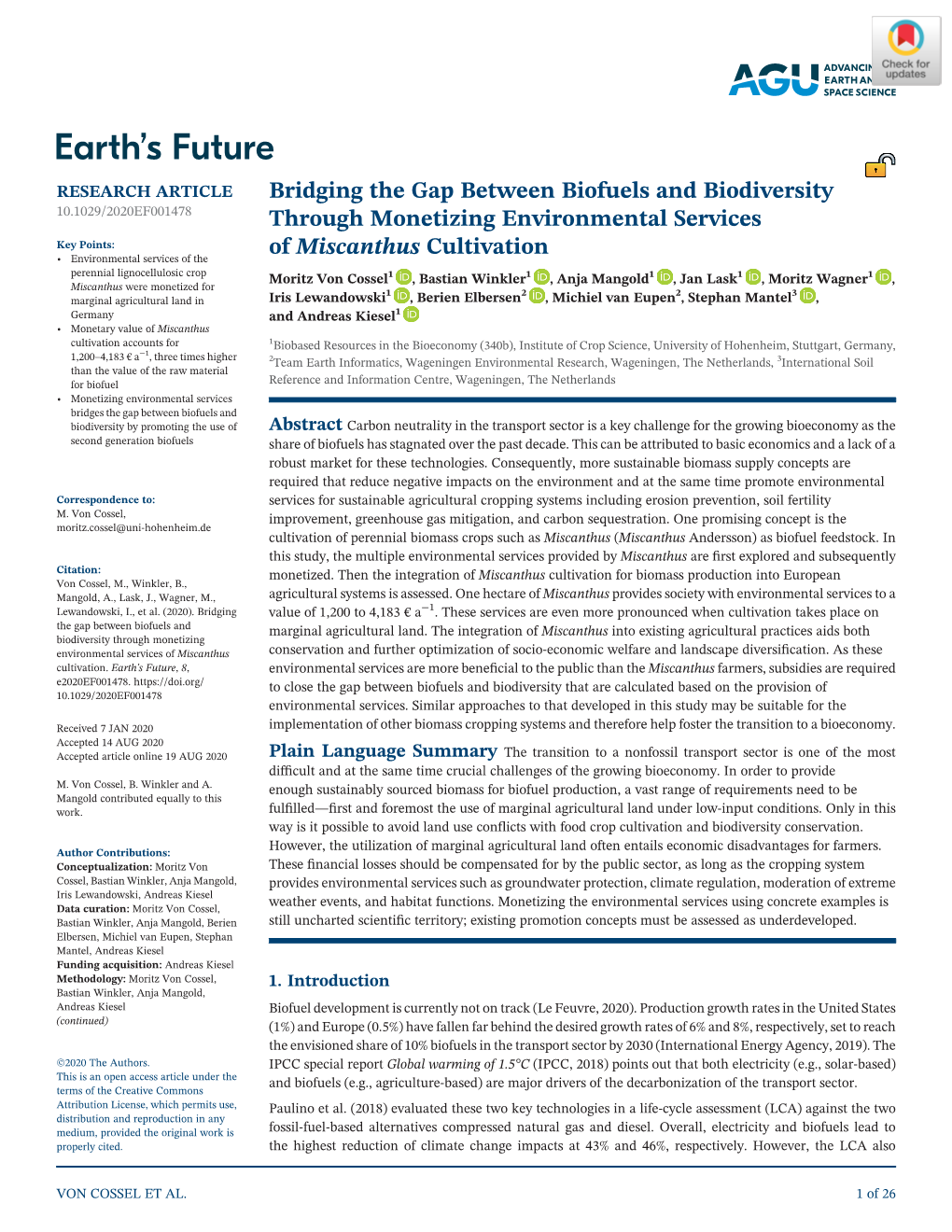 Bridging the Gap Between Biofuels and Biodiversity Through