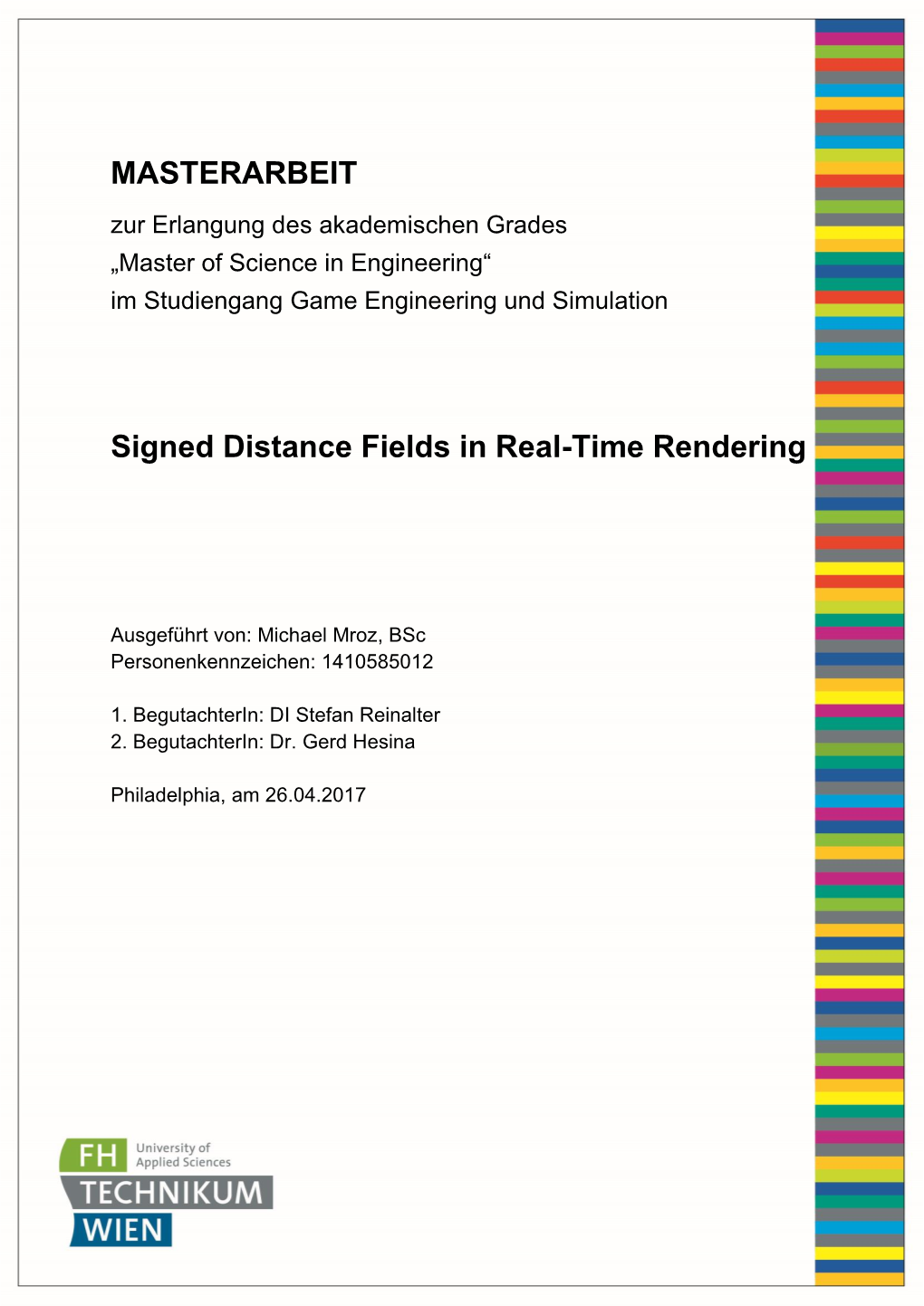 Signed Distance Fields in Real-Time Rendering