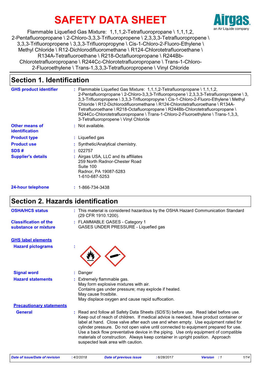 Safety Data Sheet