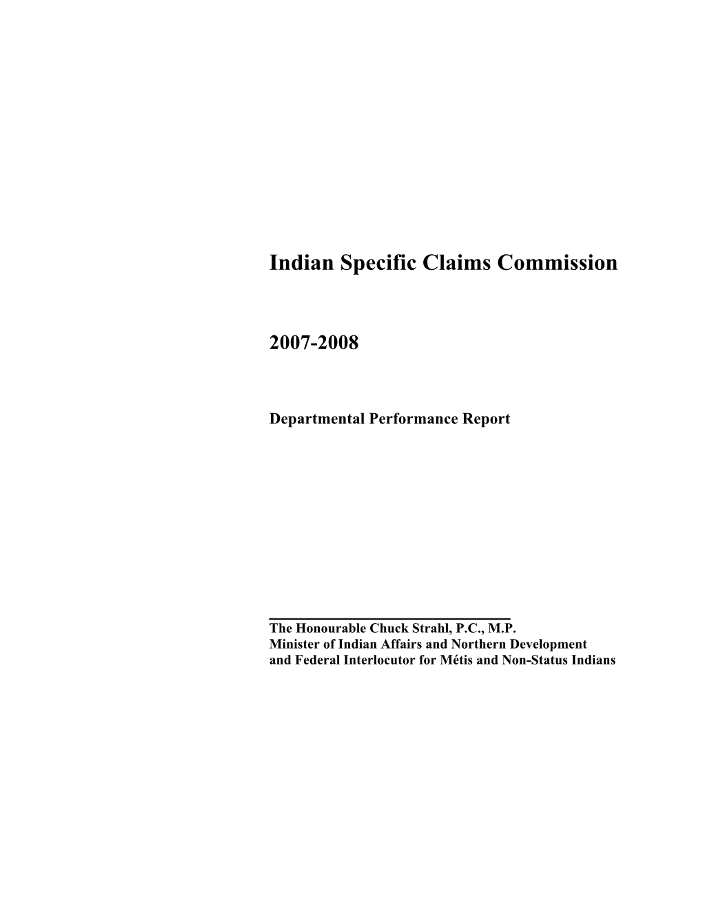 Indian Specific Claims Commission