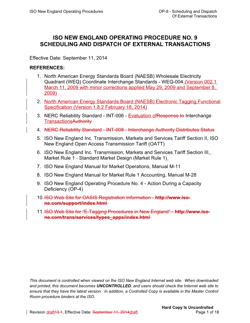 OP9 - Scheduling and Dispatch of External Transactions