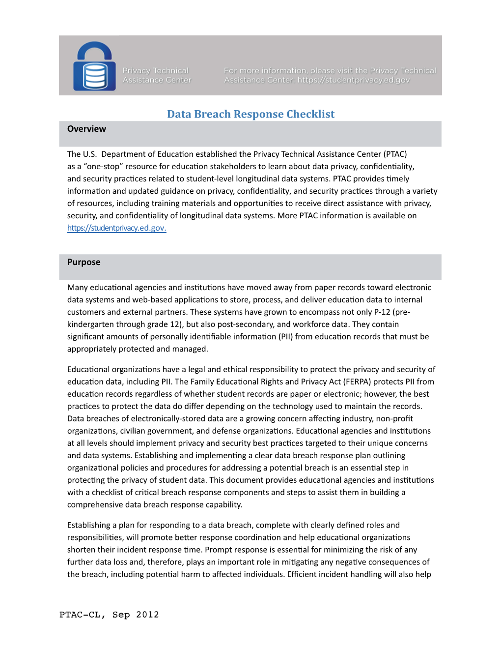 Data Breach Response Checklist Overview