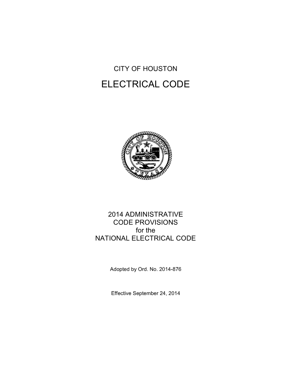 City of Houston Electrical Code Section