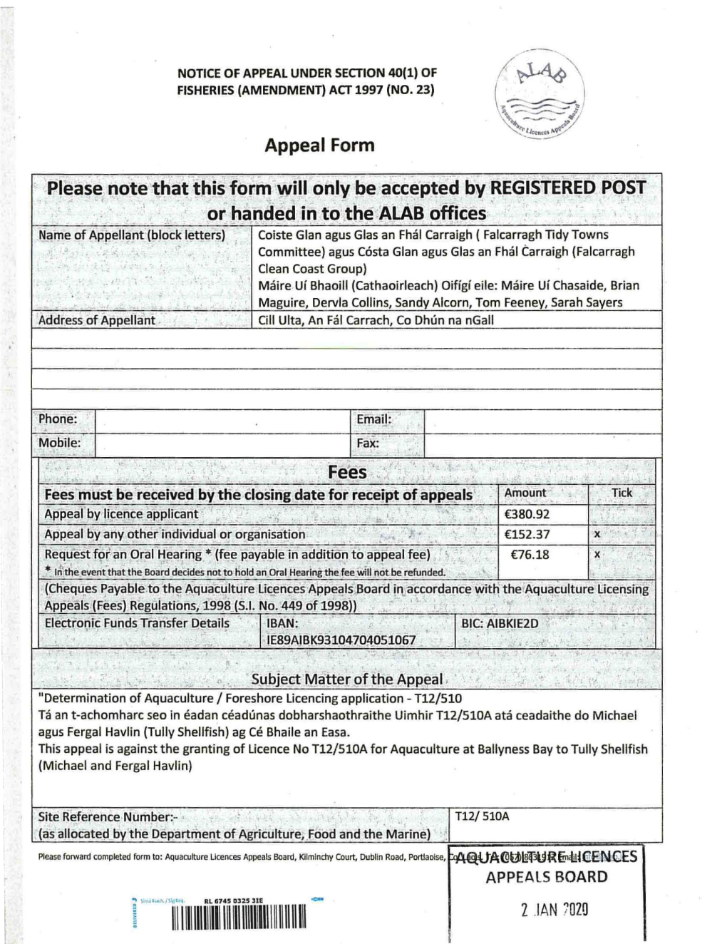 1 Appeal Form Please Note That This Form Will Only Be Accepted By