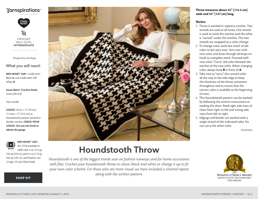 Houndstooth Throw
