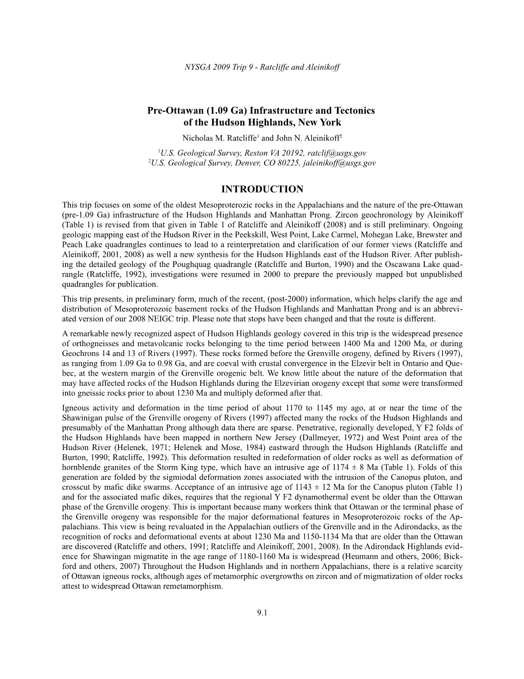 Infrastructure and Tectonics of the Hudson Highlands, New York Nicholas M