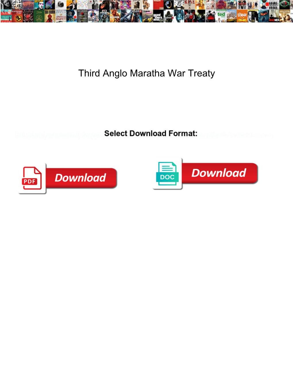 Third Anglo Maratha War Treaty