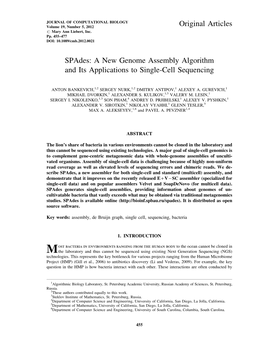 A New Genome Assembly Algorithm and Its Applications to Single-Cell Sequencing