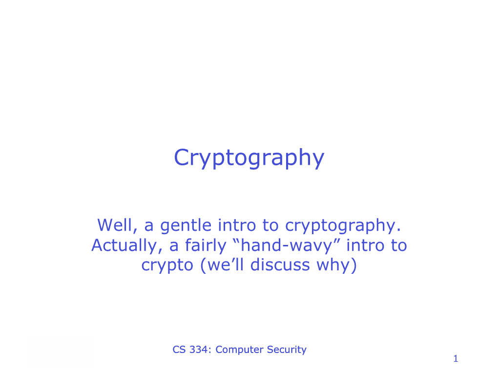 Cryptography