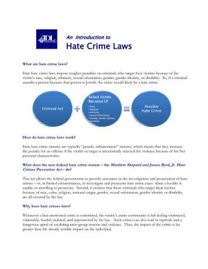 Hate Crime Laws