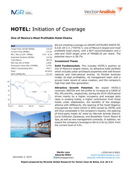 HOTEL: Initiation of Coverage