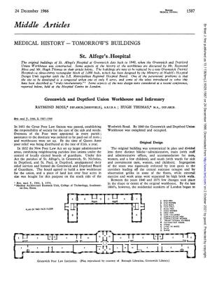 Middle Articles Br Med J: First Published As 10.1136/Bmj.2.5529.1587 on 24 December 1966