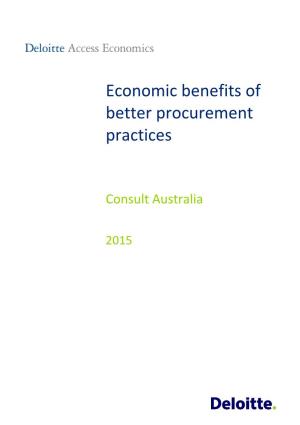 Economic Benefits of Better Procurement Practices