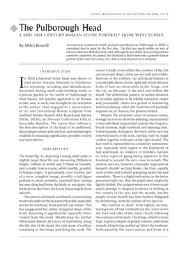 The Pulborough Head a MID-3RD-CENTURY ROMAN STONE PORTRAIT from WEST SUSSEX