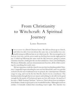 From Christianity to Witchcraft: a Spiritual Journey