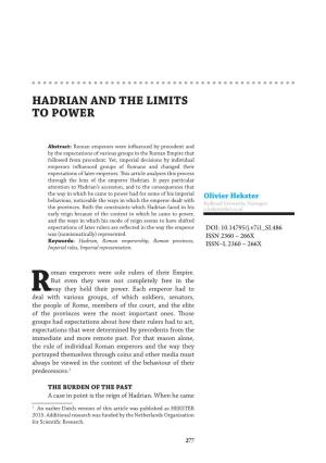 Hadrian and the Limits to Power