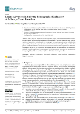 Recent Advances in Salivary Scintigraphic Evaluation of Salivary Gland Function
