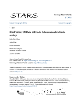 Spectroscopy of B-Type Asteroids: Subgroups and Meteorite Analogs