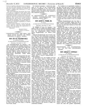 CONGRESSIONAL RECORD— Extensions of Remarks E1813 HON