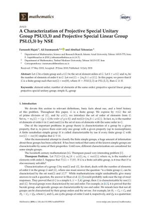 A Characterization of Projective Special Unitary Group PSU(3,3) and Projective Special Linear Group PSL(3,3) by NSE
