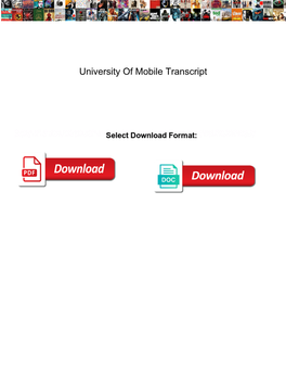 University of Mobile Transcript