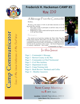 Camp Communicator May 2019