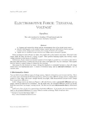 Electromotive Force: Terminal Voltage*
