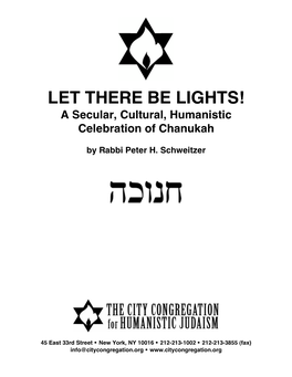 A Secular, Cultural, Humanistic Celebration of Chanukah