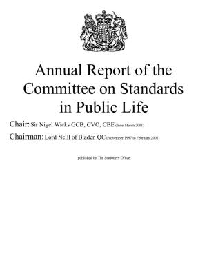Annual Report of the Committee on Standards in Public Life