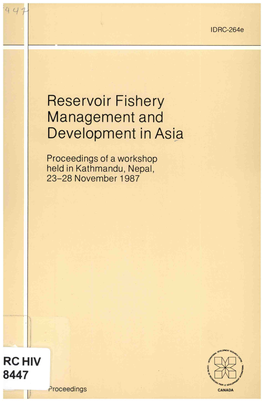 Reservoir Fishery Management and Development in Asia