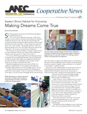 Eastern Shore Habitat for Humanity: Making Dreams Come True by Laura Emery, Field Editor