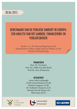 30.06.2015 Benchmark Van De Publieke Omroep in Europa