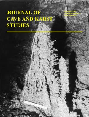 Journal of Cave and Karst Studies Editor Louise D