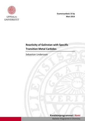 Reactivity of Galinstan with Specific Transition Metal Carbides