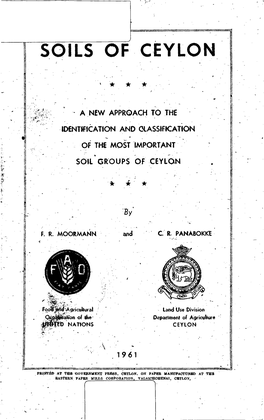 Soils of Ceylon