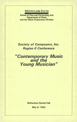 "Contemporary Music and the Young Musician"