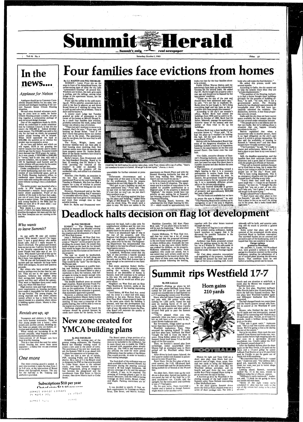 Four Families Face Evictions from Homes by J.J
