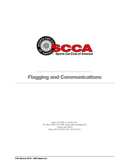 Flagging and Communications Manual
