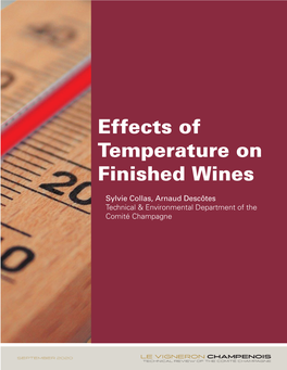 Effects of Temperature on Finished Wines