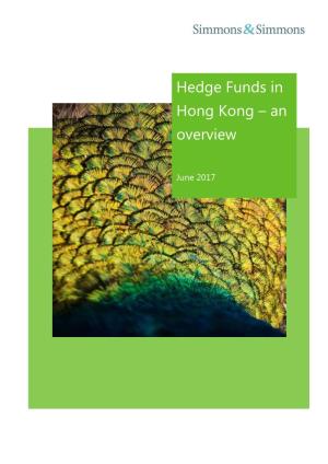 Hedge Funds in Hong Kong – an Overview