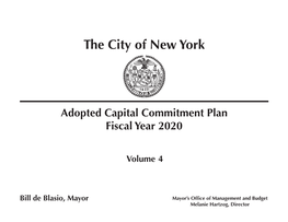 FY 2020 Adopted Capital Commitment Plan