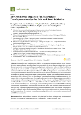 Environmental Impacts of Infrastructure Development Under the Belt and Road Initiative