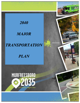 2040 MAJOR TRANSPORTATION PLAN Introduction
