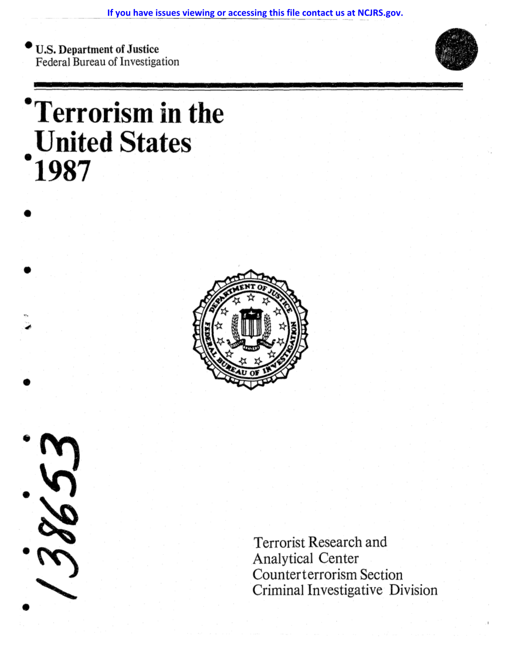 Terrorism in the United States -1987 •