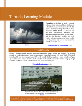 Tornado Learning Module