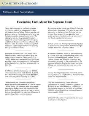 Fascinating Facts About the Supreme Court