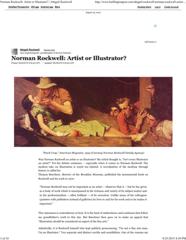 Norman Rockwell: Artist Or Illustrator? | Abigail Rockwell