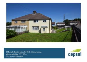 42 Penallt Estate, Llanelly Hill, Abergavenny, Monmouthshire NP7 0RA Price: £145,000 Freehold