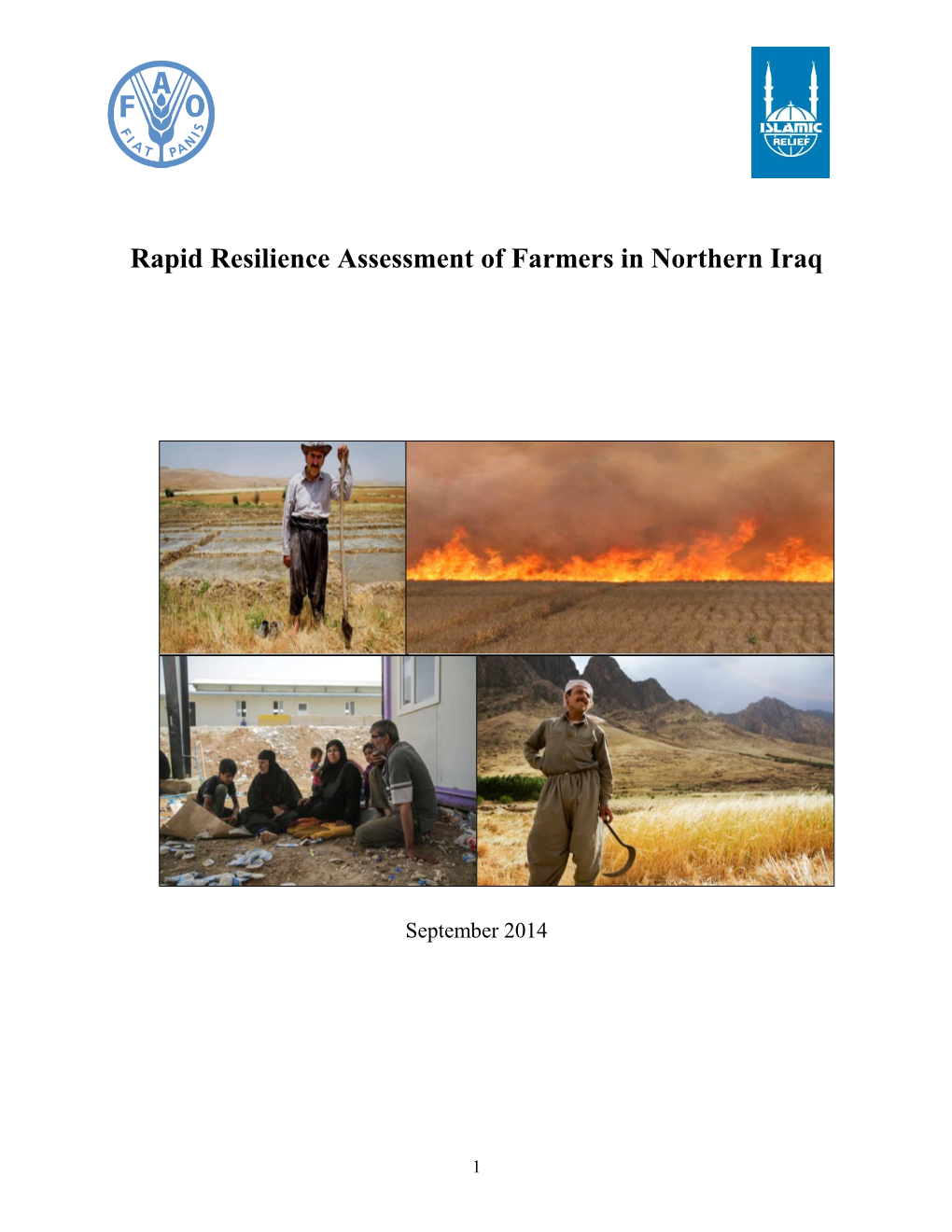 Rapid Resilience Assessment of Farmers in Northern Iraq