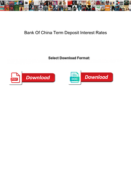 Bank of China Term Deposit Interest Rates